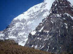 18 Aconcagua South Face Close Up From The Relinchos Valley Between Casa de Piedra And Plaza Argentina Base Camp.jpg